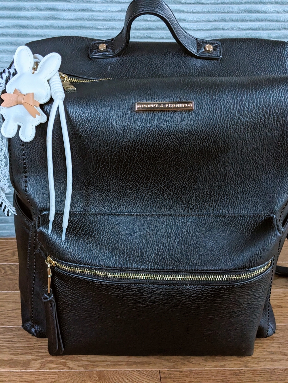 Poppy & Peonies Nomad Backpack, Black